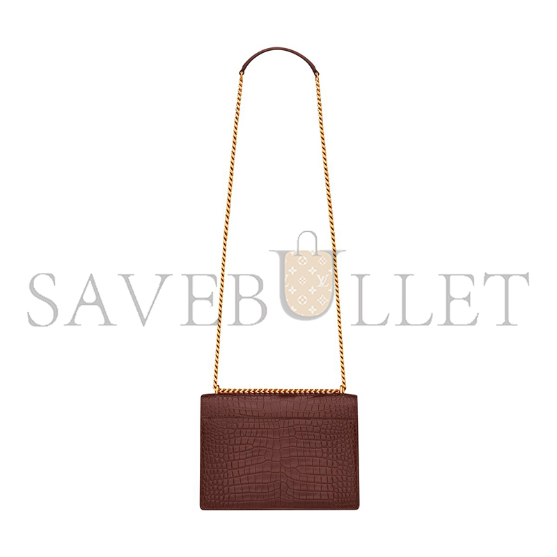 YSL SUNSET MEDIUM IN CROCODILE-EMBOSSED LEATHER 442906DND0J6147 (22*16*6.5cm) YSL SUNSET MEDIUM IN CROCODILE-EMBOSSED LEATHER 442906DND0J6147 (22*16*6.5cm)
